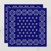 Uitnodigingen van Bandana Uitnodigingen tot Wester (Voorkant / Achterkant)