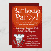 Uitnodigingen van barbecue-partijen | BBQ nodigt u (Voorkant / Achterkant)