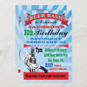 Uitnodigingen van Beer Bash Birthday Party (Voorkant / Achterkant)