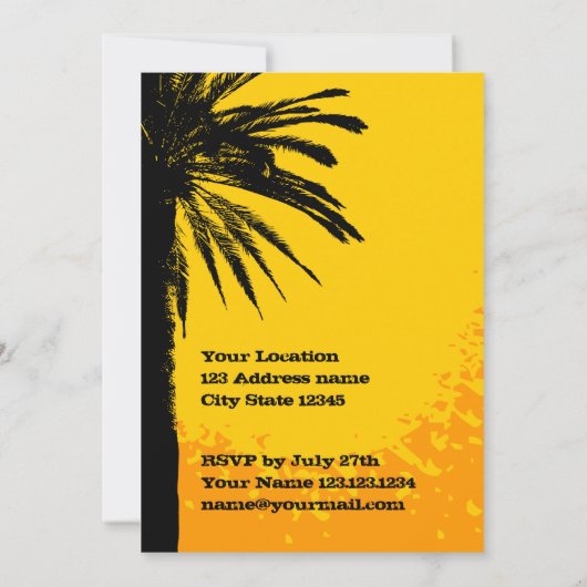 Uitnodigingen van beide partijen met palmzonsonder (Achterkant)