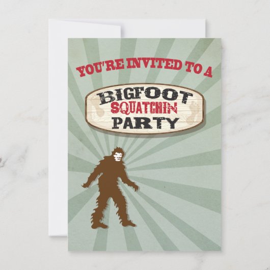 Uitnodigingen van Bigfoot Birthday (Achterkant)