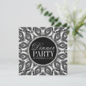 Uitnodigingen van BlackWhite Tribal Serpent Dinner (Staand voorkant)