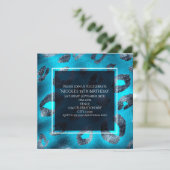 Uitnodigingen van Blauwe & Zilver-luipaard van de  (Staand voorkant)