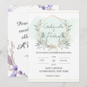 Uitnodigingen van Boda en Espanol (Voorkant / Achterkant)