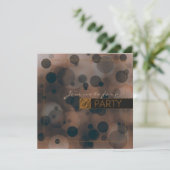 Uitnodigingen van Bokeh Glam Brown Beige & Gold PA (Staand voorkant)