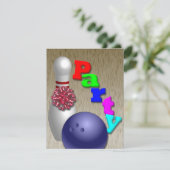 Uitnodigingen van Bowling Party (Staand voorkant)