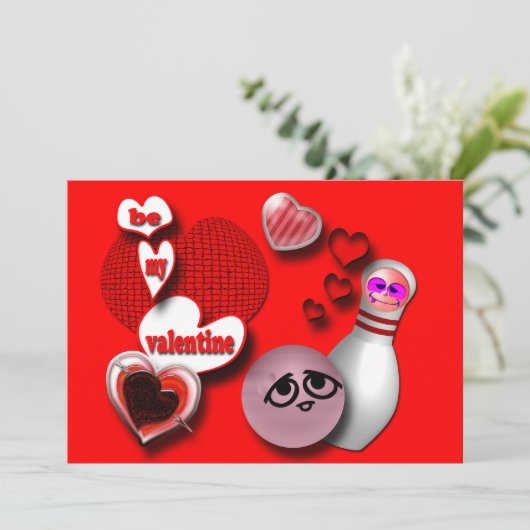 Uitnodigingen van Bowling Party (Staand voorkant)