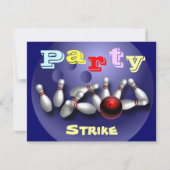 Uitnodigingen van Bowling Party (Voorkant)