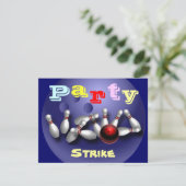 Uitnodigingen van Bowling Party (Staand voorkant)