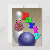 Uitnodigingen van Bowling Party (Voorkant)