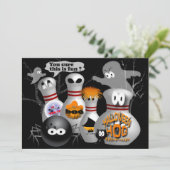 Uitnodigingen van Bowling Party (Staand voorkant)