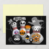 Uitnodigingen van Bowling Party (Voorkant / Achterkant)