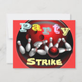Uitnodigingen van Bowling Party (Voorkant)