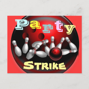 Uitnodigingen van Bowling Party