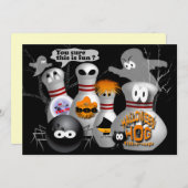 Uitnodigingen van Bowling Party (Voorkant / Achterkant)