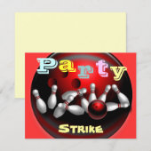 Uitnodigingen van Bowling Party (Voorkant / Achterkant)
