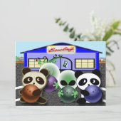 Uitnodigingen van Bowling Party  (Staand voorkant)