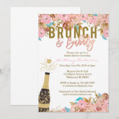 Uitnodigingen van Brunch en Bubble Bridal (Voorkant / Achterkant)