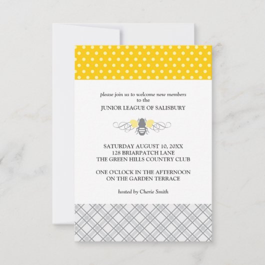 Uitnodigingen van Bumblebee Garden (Voorkant)