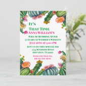 Uitnodigingen van Cactus Succulent Retirement Part (Staand voorkant)