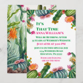 Uitnodigingen van Cactus Succulent Retirement Part (Voorkant / Achterkant)