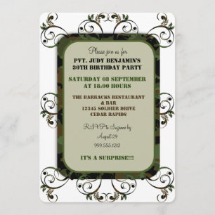 Uitnodigingen van Camouflage Birthday Party