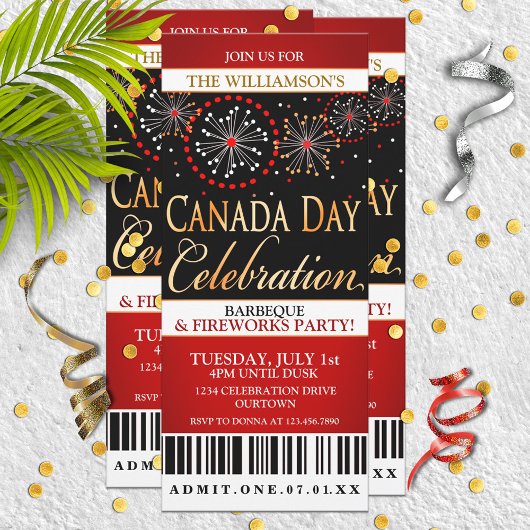 Uitnodigingen van Canada Day Fireworks Party