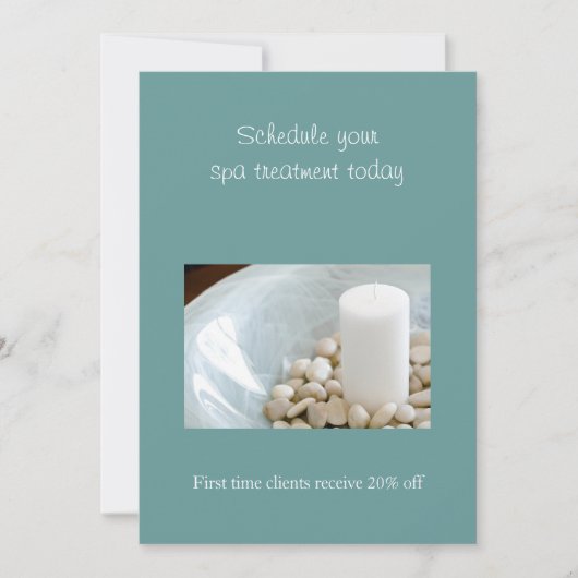 Uitnodigingen van Candle w/River Rocks (Voorkant)