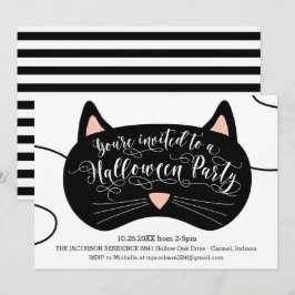 Uitnodigingen van Cat Mask Halloween Party