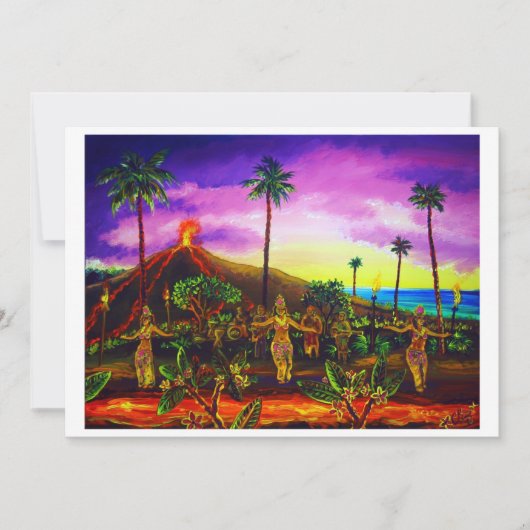 Uitnodigingen van CBjork Lava Luau (Voorkant)