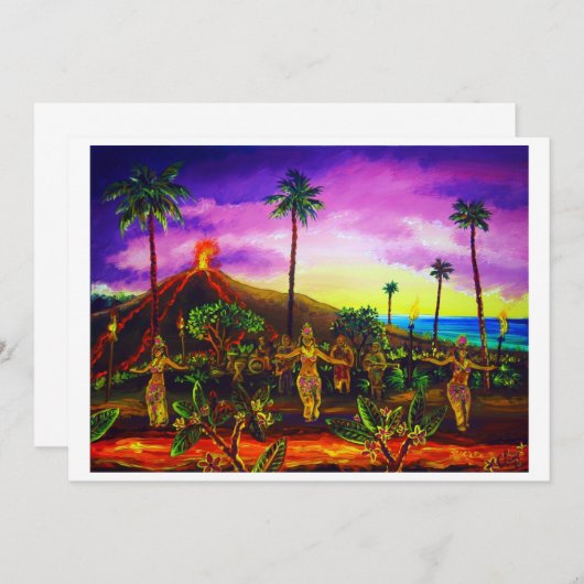 Uitnodigingen van CBjork Lava Luau (Voorkant / Achterkant)