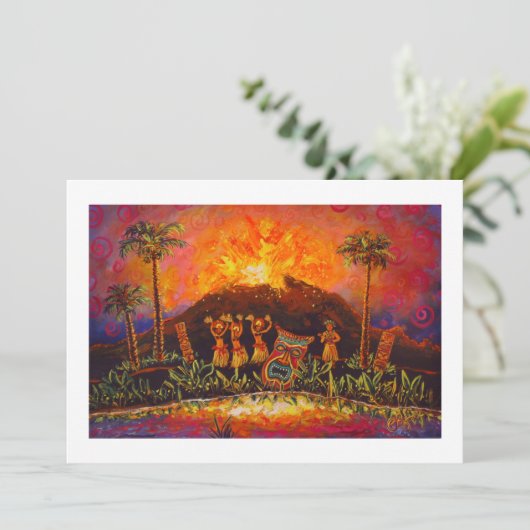 Uitnodigingen van CBjork Tiki Luau (Staand voorkant)