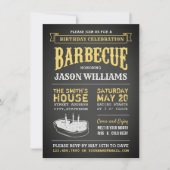 Uitnodigingen van Chalkboard Rustic Birthday Party (Voorkant)