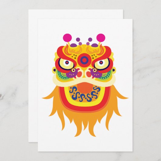 Uitnodigingen van Chinese Fortune Character (Voorkant / Achterkant)