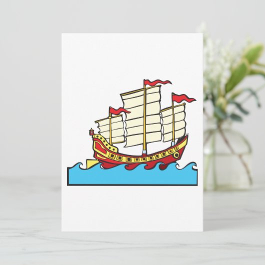 Uitnodigingen van Chinese zweefschepen (Staand voorkant)