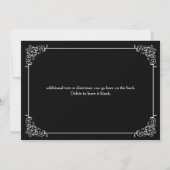Uitnodigingen van Classy Black & White Elegant Par (Achterkant)