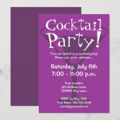 Uitnodigingen van cocktailparty's voor feestelijkh (Voorkant / Achterkant)