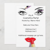 Uitnodigingen van Cosmetics Party (Voorkant / Achterkant)