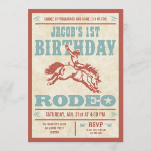 Uitnodigingen van Cowboy Birthday Rodeo Party