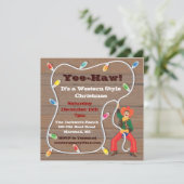 Uitnodigingen van Cowboy Lasso voor kerstfeestdage (Staand voorkant)