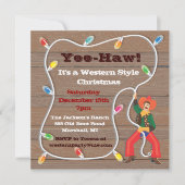 Uitnodigingen van Cowboy Lasso voor kerstfeestdage (Voorkant)