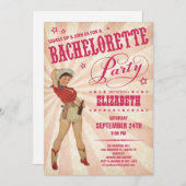 Uitnodigingen van Cowgirl Bachelorette (Voorkant / Achterkant)