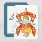 Uitnodigingen van Crawfish Boil (Voorkant / Achterkant)
