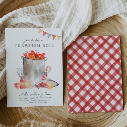 Uitnodigingen van Crawfish Boil | Boil voor de vis