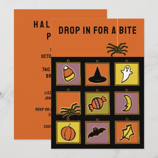 Uitnodigingen van Creative Halloween Party (Voorkant / Achterkant)