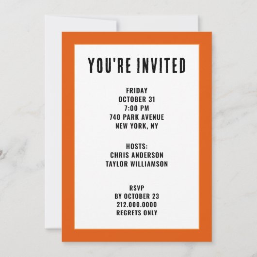 Uitnodigingen van Creative Halloween Party (Achterkant)