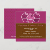 Uitnodigingen van Cupcakes & Sweets Party (Voorkant / Achterkant)