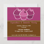 Uitnodigingen van Cupcakes & Sweets Party (Voorkant)