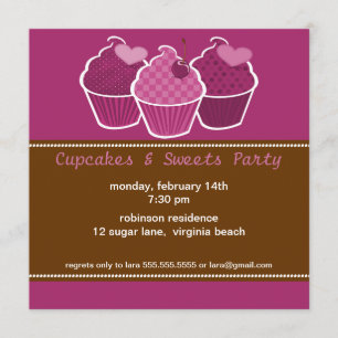 Uitnodigingen van Cupcakes & Sweets Party