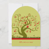 Uitnodigingen van Cute Bird Swirl met kerstfeest (Achterkant)